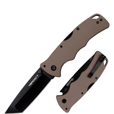 FL-C3T10AFDE Cold Steel Verdict Tanto Point (AUS-10A) Dark Earth
