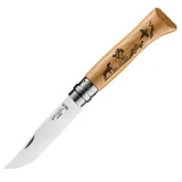 002335 Opinel No.08 Oak Engraved - Pas