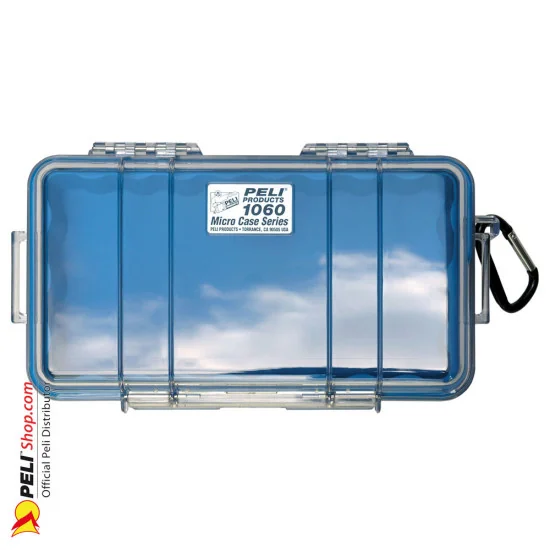 1060 Peli Micro Case Transparent Blue