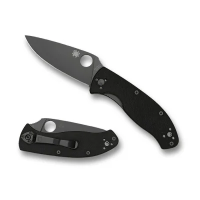 C122GBBKP Spyderco Tenacious G-10 Black Blade