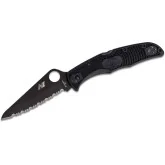 C91SBBK2 Spyderco Pacific Salt 2 Serrated Black Blade