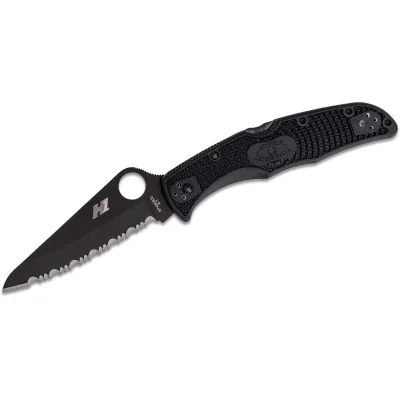 C91SBBK2 Spyderco Pacific Salt 2 Serrated Black Blade