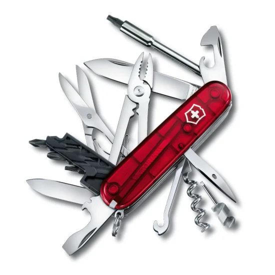 1.7725.T Victorinox CyberTool M Transparent Red